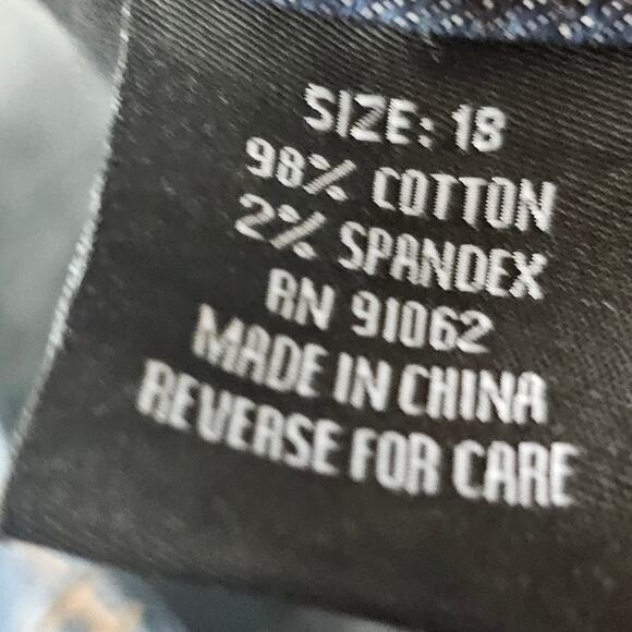 Standards & Practices Jeans 18 Women’s Plus Medium Blue Wash distressed - Picture 11 of 15